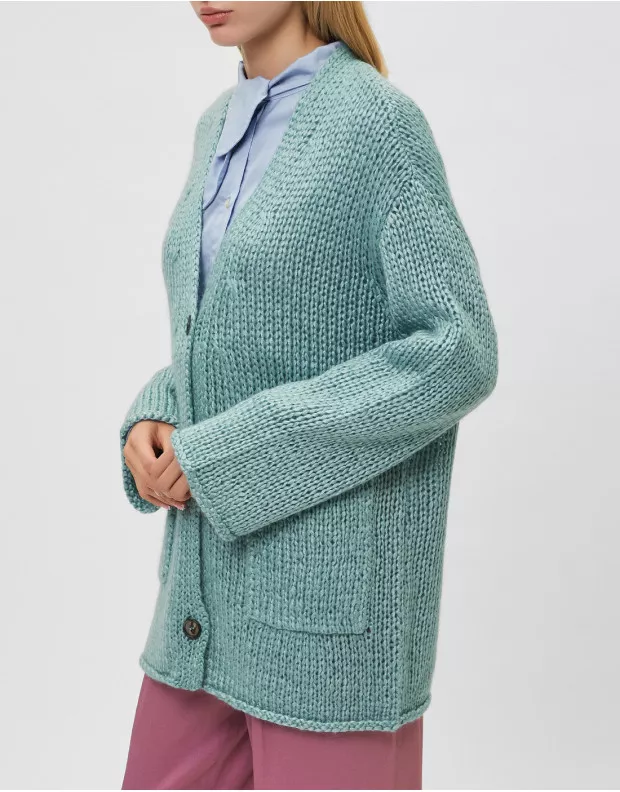 Женский мятный кардиган - 2